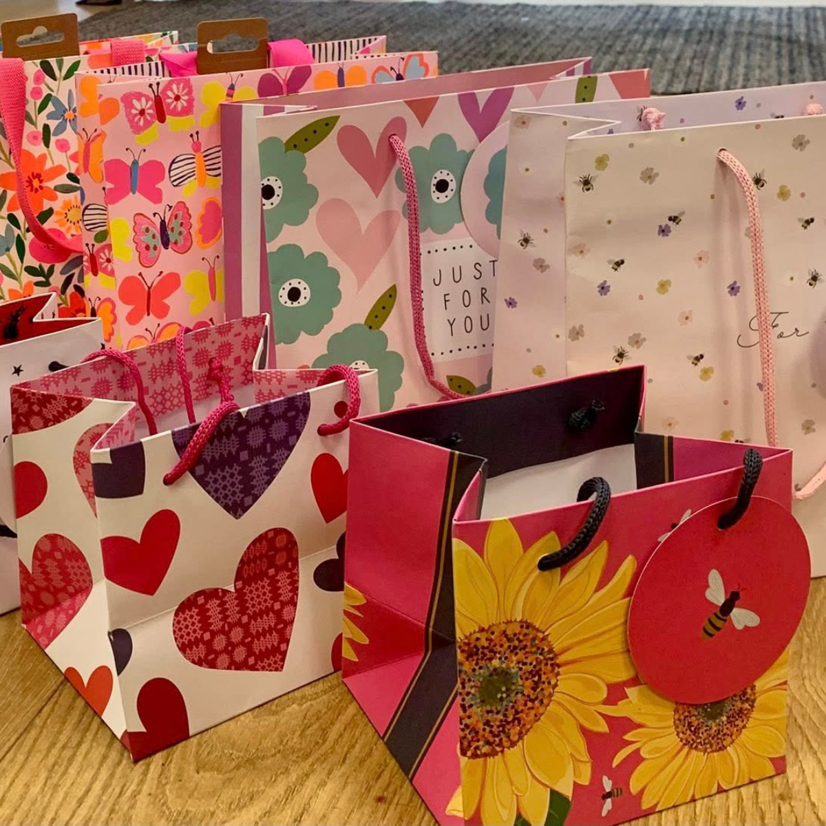 Colourful gift bags available at Aila Bells Gift Shop in Penicuik